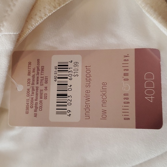 Gilligan & O'Malley Underwire Bra size 40DD. White. - Picture 7 of 7